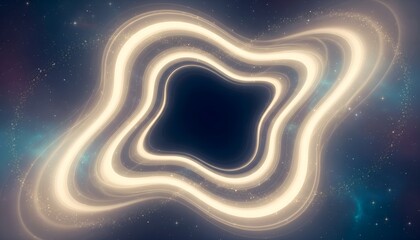 Cosmic Light Tunnel: Abstract Space Portal with Glowing Energy Waves