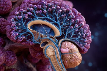 The pituitary gland continuing to release ACTH despite high cortisol levels.