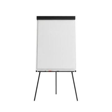 Blank flip chart on transparent background