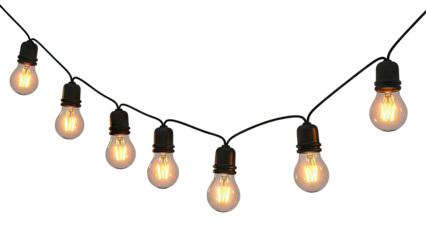 String of Incandescent Edison Bulbs
