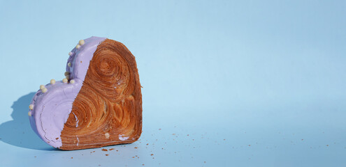 Valentine's Day Birthday holiday present gift idea Delightful and vibrant heartshaped pastry...