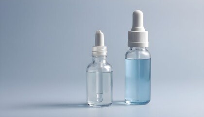 Dropper serum Bottle with Glass Pipette with blank label of liquid gel, created wth generative ai