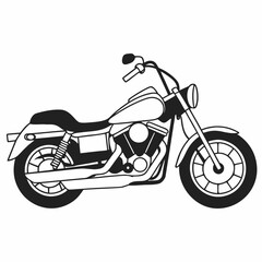Obraz premium Motorcycle logo vector design. Motorcycle design with hand drawing 