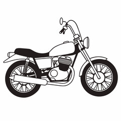Motorcycle logo vector design. Motorcycle design with hand drawing  © Lupi