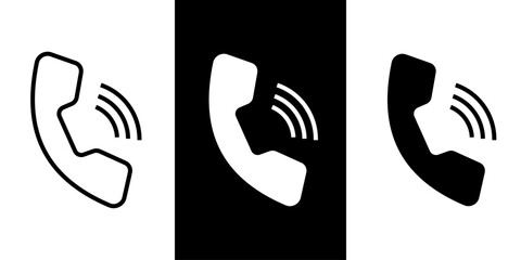 Obraz premium Phone callling symbol Icon Set