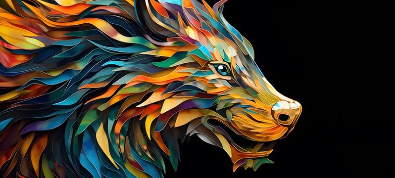 realistic photo of a glossy qilin,generative AI
