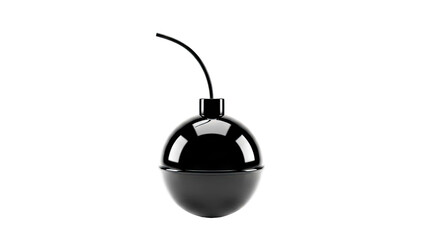 Glossy black bomb illustration