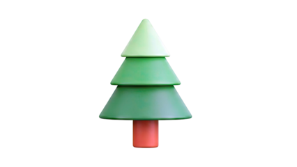 3D Cartoon Christmas Tree Icon
