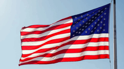 Obraz premium American Flag Waving in the Wind.