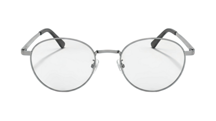 Round Metal Frame Glasses with Clear Lenses