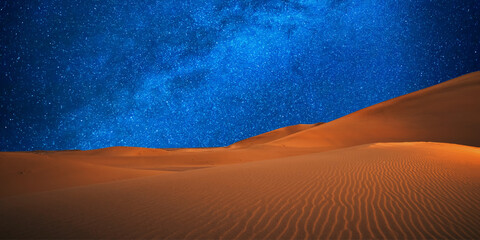 beautiful view of the desert in the evening