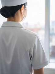 Japanese Medical Professional Standing in Hospital