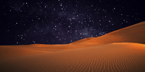 beautiful view of the desert in the evening
