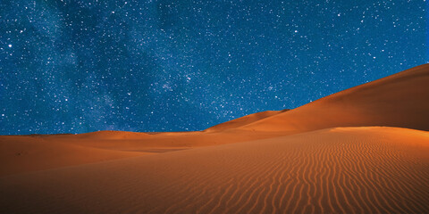 beautiful view of the desert in the evening