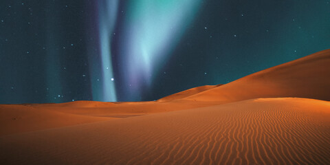 beautiful view of the desert in the evening