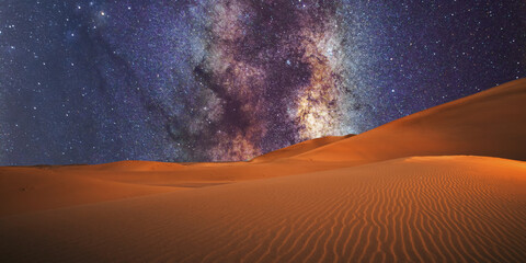 beautiful view of the desert in the evening