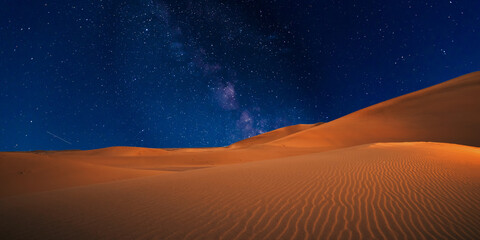 beautiful view of the desert in the evening