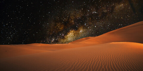 beautiful view of the desert in the evening