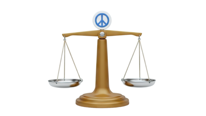 Balance Scales with Peace Symbol