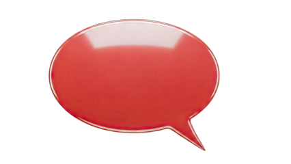 Red Speech Bubble Icon