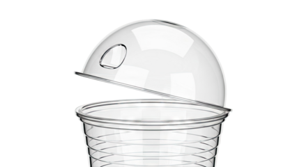 Clear Plastic Dome Lid Cup