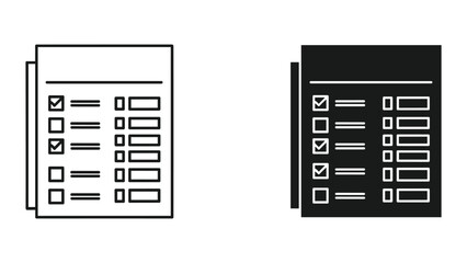 Checklist Document Icon Vector Illustration