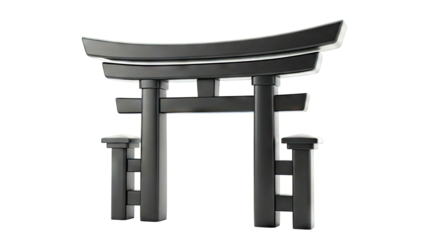 Black Torii Gate Illustration