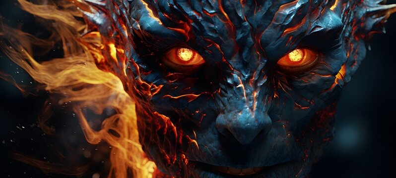 realistic photo of a glossy ifrit undead ,generative AI