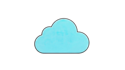 Simple Blue Cloud Icon