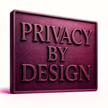 Privacy by Design - Purple Neon Plate