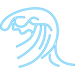 Obraz premium Abstract Neon Wave Line