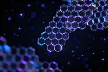 Hexagonal molecular structure in space