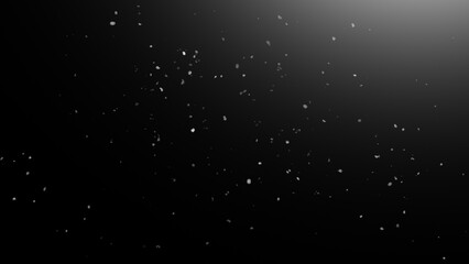 Obraz premium Winter freeze motion of white snow coming down, isolated on black background. Blurred snowfall texture overlay