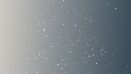 Winter freeze snowflake motion of white snow coming down, isolated on black background. Blurred snowfall texture overlays