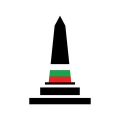 Fototapeta premium Bulgarian flag obelisk monument symbolizing national pride and heritage