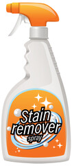 Plastic Spray Bottle of Stain Remover Cleaner Illustration