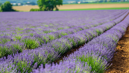 Generative AI. field of lavender in the garden