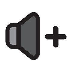 Fototapeta premium Volume Up Audio Control Icon | Flat Icon