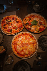 Tasty Pepperoni Pizza on Grey Table for Dinner Time