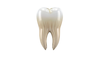 Diseased Tooth with Stains and Root Canal