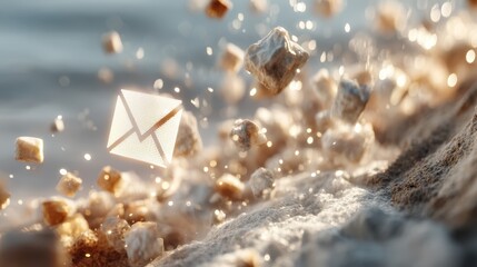 A close-up view of an AI filter icon analyzing data streams visually.