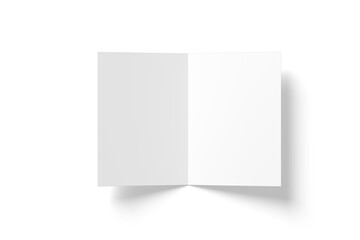 Blank Bi Fold Brochure Template For Presentation. 3d render