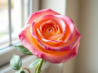 Hand-piped buttercream rose, a vibrant, textured bloom frozen in time ,  bloom,  frozen