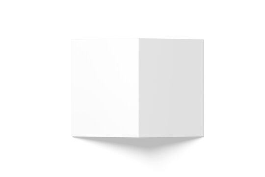 Bifold brochure mockup isolated on transparent background. 3d render