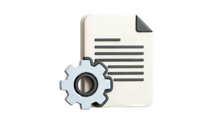 Document and Gear Icon