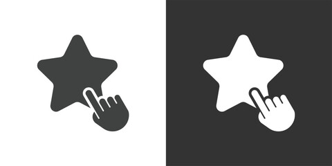 Give a Star icon. Solid glyph series icon