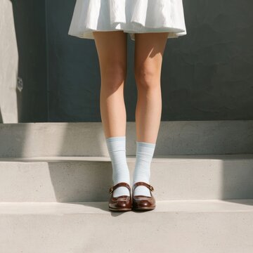 Fashionable socks and shoes combination