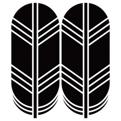 家紋です。並び鷹の羽といいます。