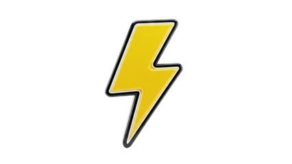 Yellow Lightning Bolt Icon