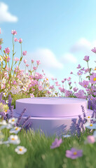 twotier lavender pedestal matte finish delica